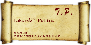 Takaró Polina névjegykártya